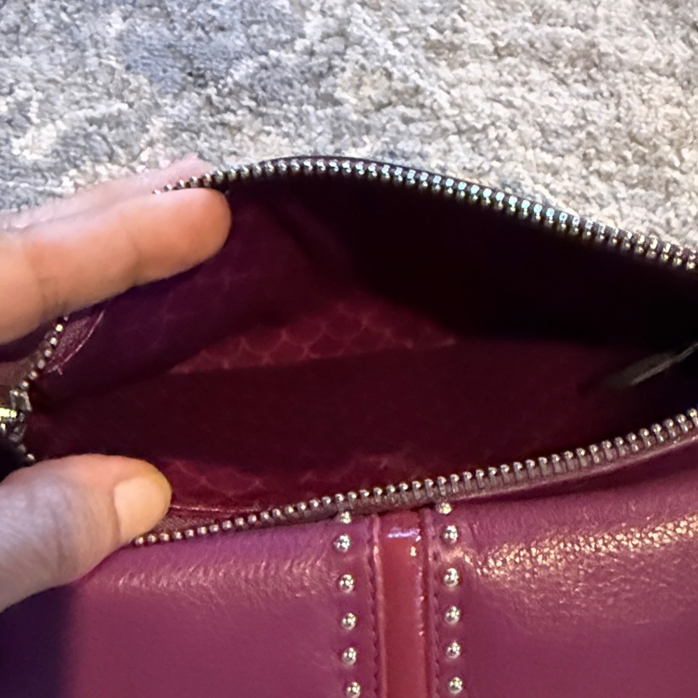 Brighton Purple Studded Leather Wallet - Picture 5 of 8